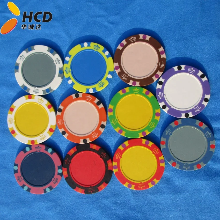 14g clay casino blank poker chip   chips premium Texas Hold em poker chips