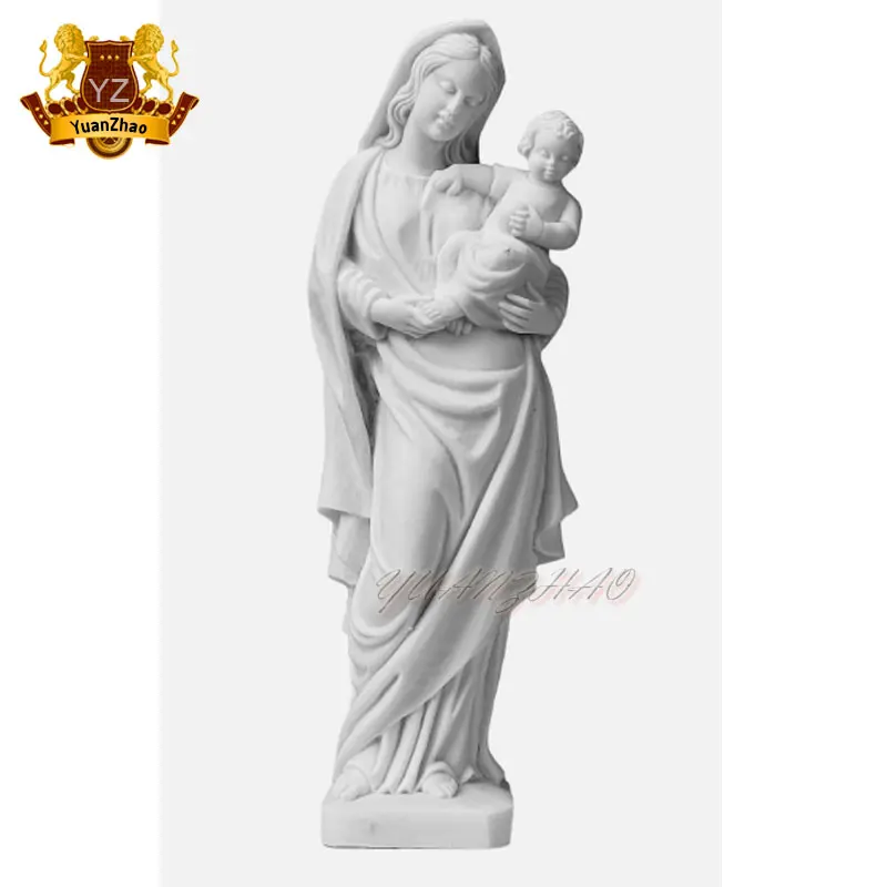 Modern Style Life-Size Christian Religious Granite Statue Outdoor Buddha Sculpture of Mary and Saint Beautiful Marble Design