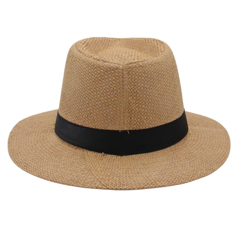 Wholesale Unisex Sun Straw Hats Custom Logo Panama Straw Hats