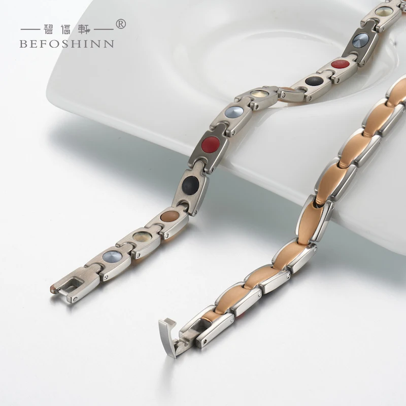 Ожерелье под заказ 4 в 1 Мужская Био энергия здоровья Титан 2021 модная Роскошная цепочка позолоченные титановые ожерелья подарок