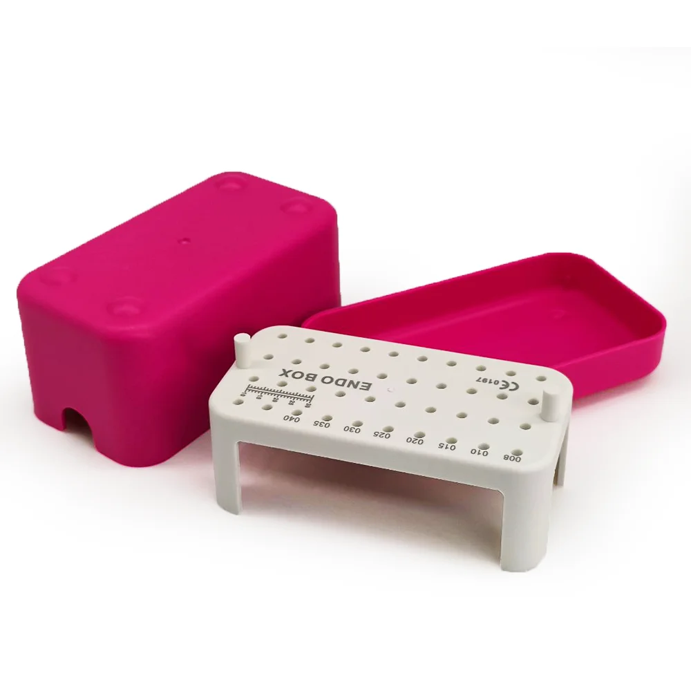 Guarddent custom 40 holes autoclave plastic dental bur disinfection instrument endo file box