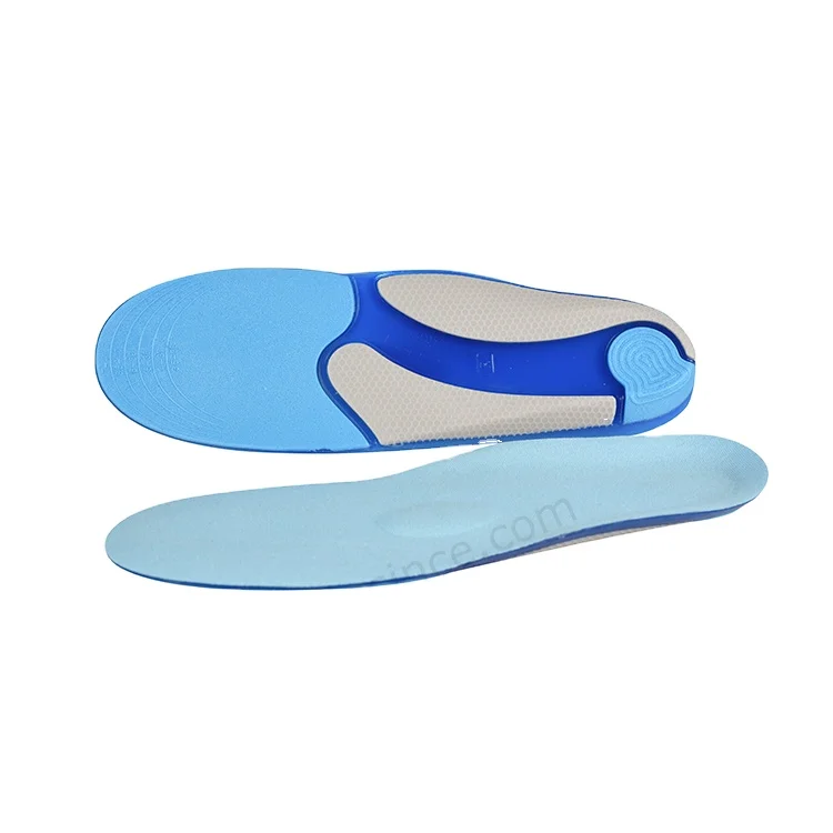 dgsince comfort free sample arch support orthotic insoles TPE material Gel cooling athletic sports insole