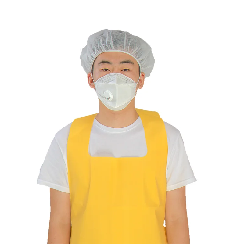 Wholesale cheap dustproof breathable pp non woven white disposable round cap