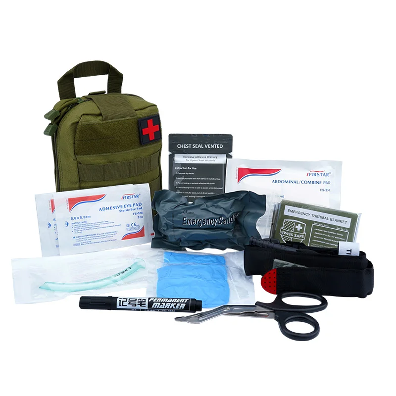 Trauma-First-Aid-Kit, Military Combat Tactical IFAK for First Aid Response, Critical Wounds, Severe Bleeding Control