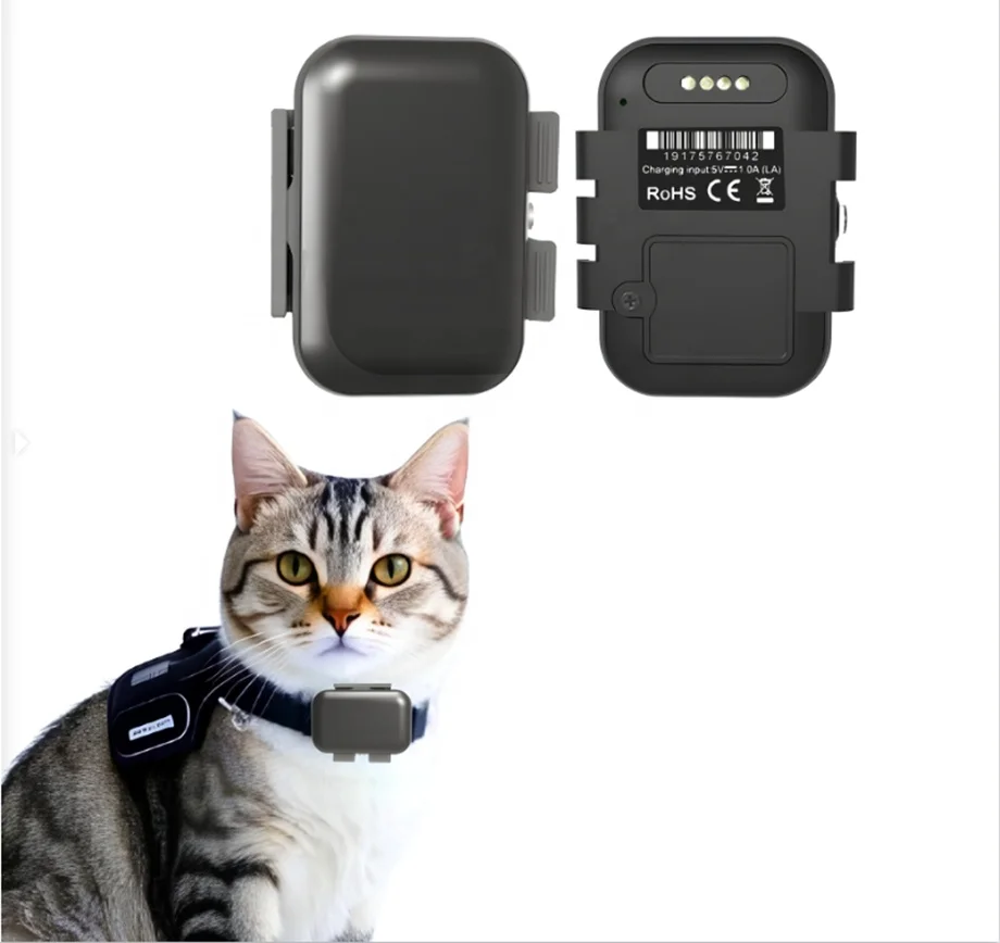 Custom GPS GSM GPRS Plastic Pet Smart Locator Tracer IP67 Waterproof Activity Tracker 4G Network Good Price Dog Cat Tracking