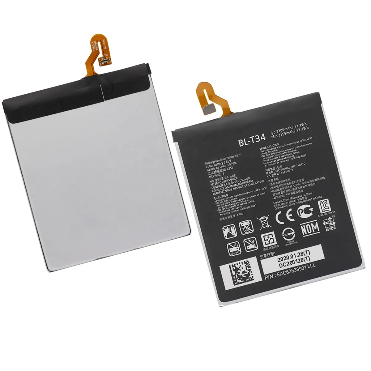 Original BL-T34 Mobile Phone Battery For LG V30 V30A H930 H932 LS998 Replacement Li-ion Battery 3155mAh