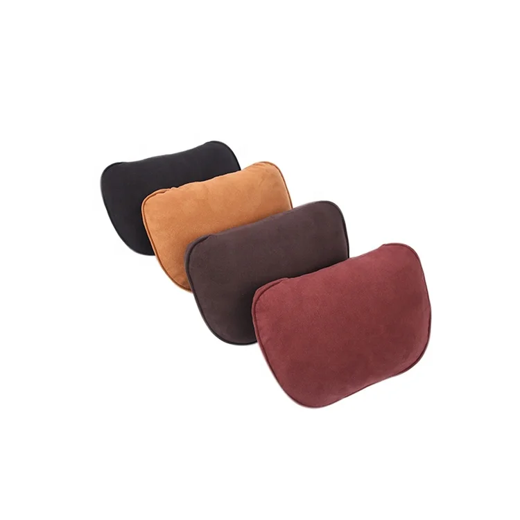 Wholesale Portable Comfortable Suede Fabric Car Neck Headrest Pillow for rest for car office chair