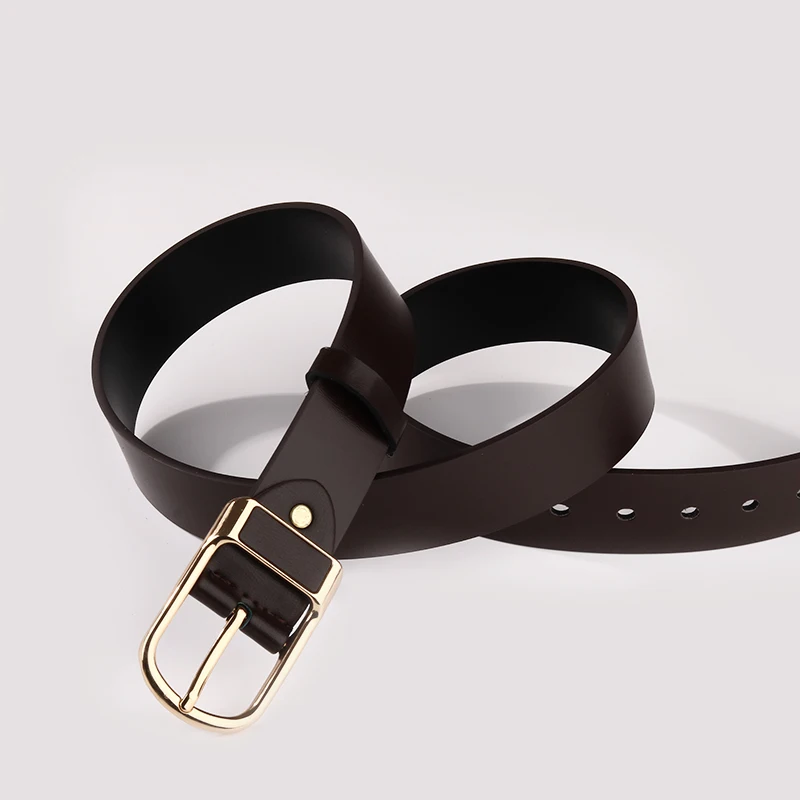 2021 Hot Double Sides PU Leather Reversible Belt Black and Brown Dress Belt Rotate Buckle Vintage Belt