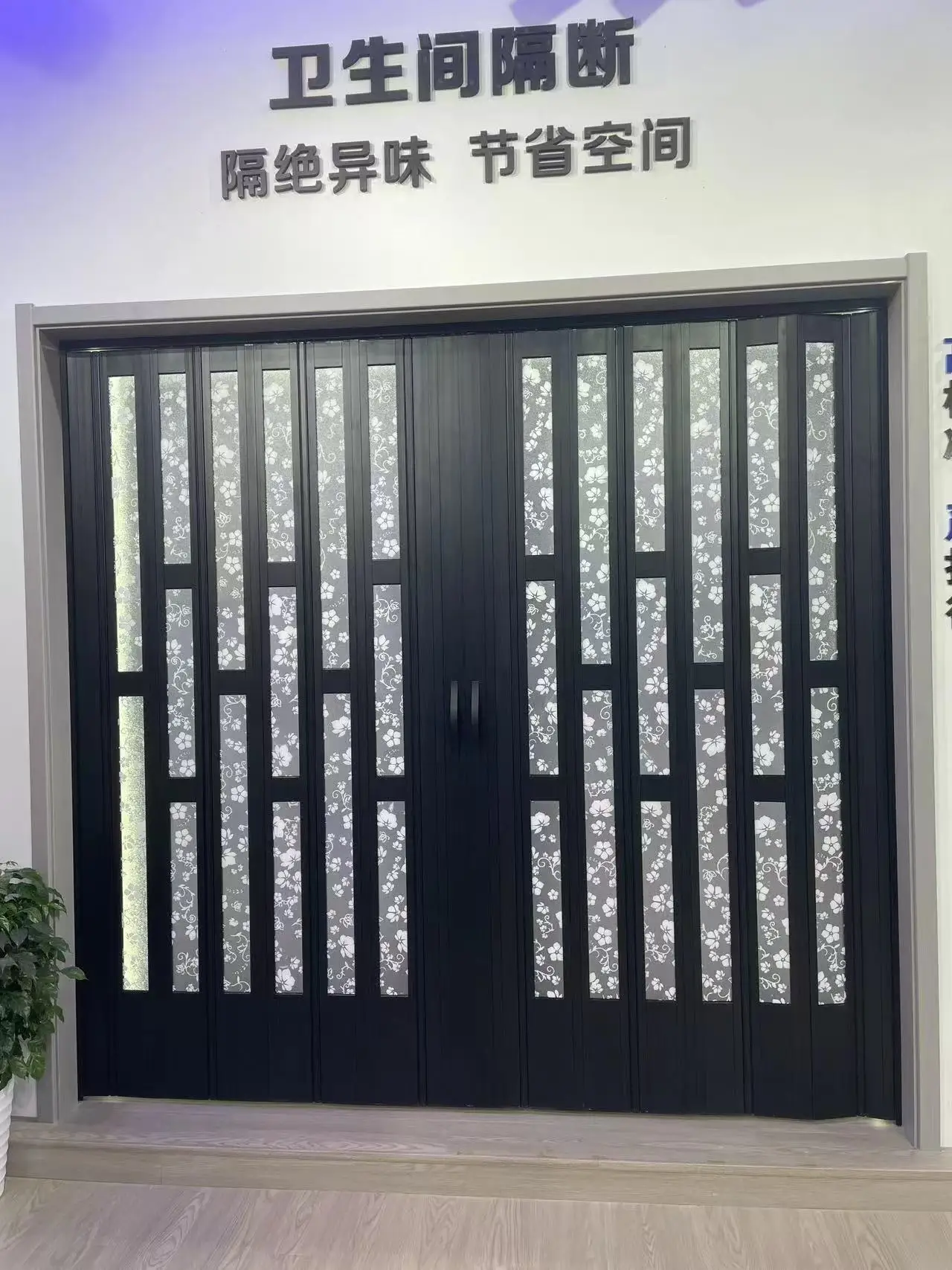 Aluminum alloy folding door kitchen sliding door partition living room bathroom balcony room simple retractable sliding door