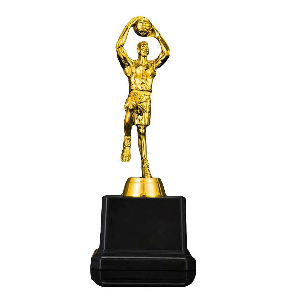 Basketball Trophies Plastic Golden Basketball Figure Award Prime Prize Trophy for Sport Competitions