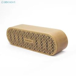 3D KNIGHT New design wholesale bamboo wooden outdoor portable mini 10W HIFI stereo loud wireless Coopower Speaker