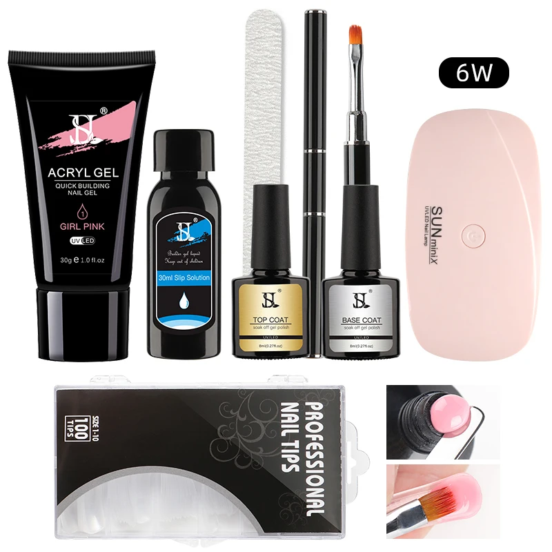 Wholesaler Professional Nail Art Set Private Label Poly Nail Extention Acrylic Nail Art Kit For Woman