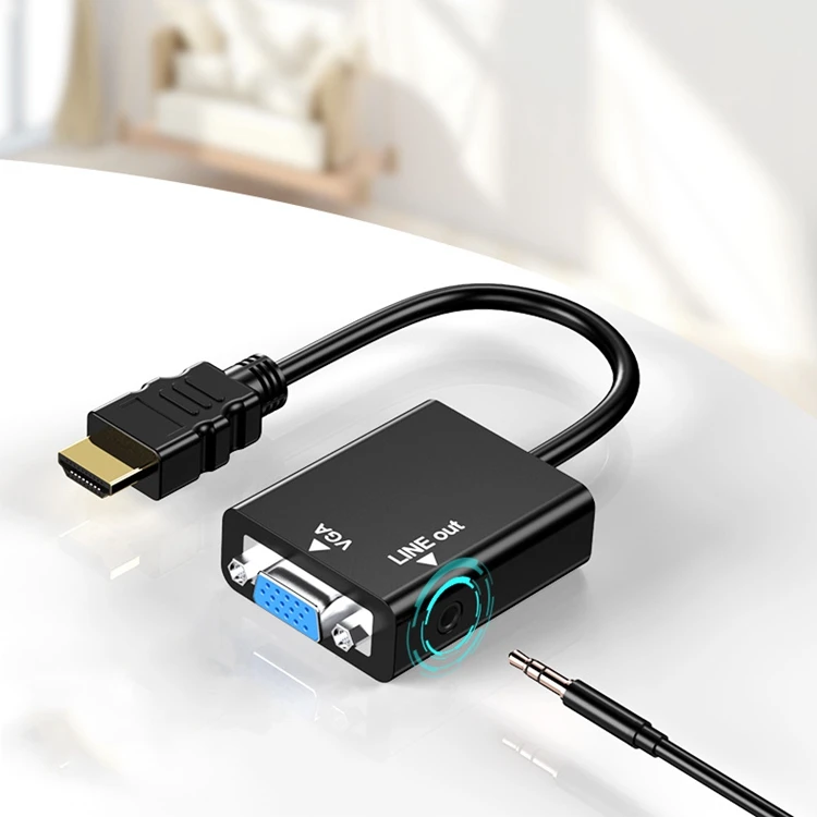 New original HDMI to VGA conversor with audio and power supply