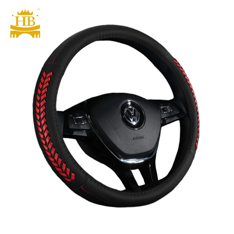 Accesorios para autos genuine leather car steering wheel cover great touch