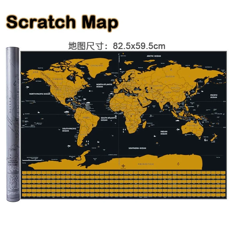 factory custom small size gold color scratch off world map poster gold scratch world map