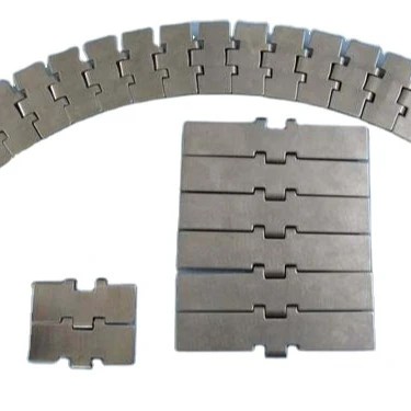 
820 Single hinge straight running Stainless Steel Flat Top Chain 