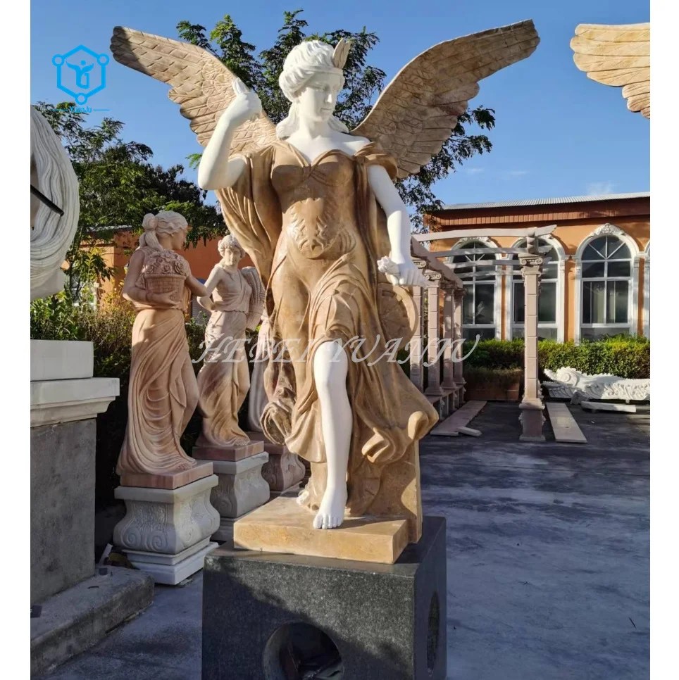 High quality White Marble Angel Statue Foundry Sculpture