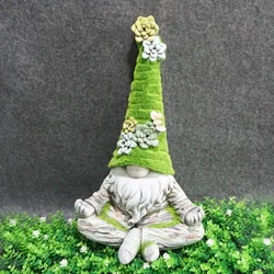 Resin Ornaments Faceless Dolls Elf Christmas Outdoor Decoration Yoga Gnome Garden Statues Sculpture