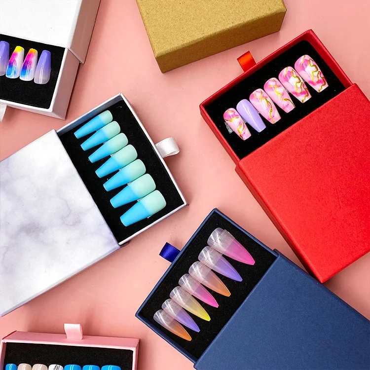 
Tstory 2021 Trending Popular Handmade Long Press On Nail Kit With Nail Glue And Files 