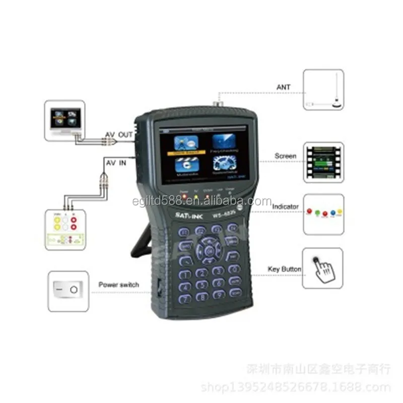  Satlink WS-6935 Новый arriavel цифровой спутниковый локатор искатель DVB-T Finder метр