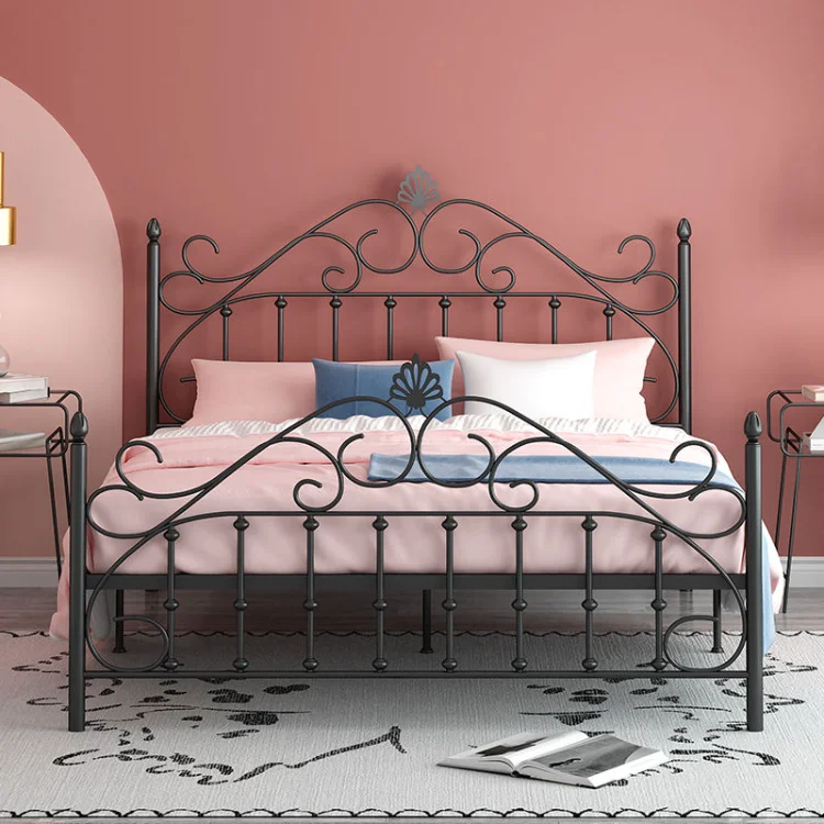 JSC-33 Scandinavian princess simple modern style metal bed creative hotel single thickened B&B and double bed iron frame