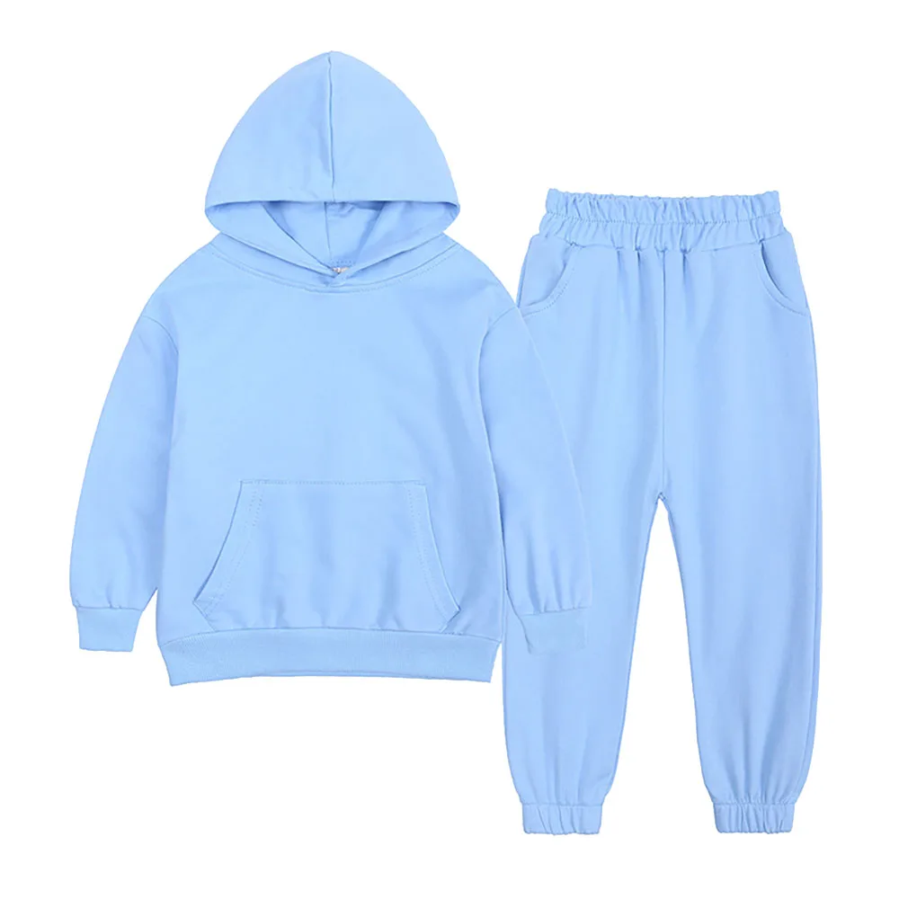 2022 New Style 100% Cotton Hoodie for Teenage Girls Custom Clothing Sweatpants and Hoodie Set Kids Girl Sweatshirt