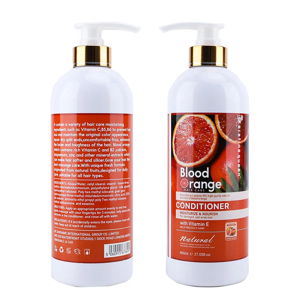 ODM OEM  Hydrating 100% natural blood orange conditioner Nourishing Protein  Hair Conditioner Smoothing  conditioner price
