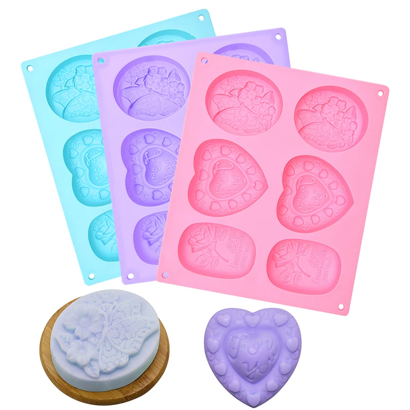 New Design Hot Selling  6 Cavity Soap Mold Silicone Mould