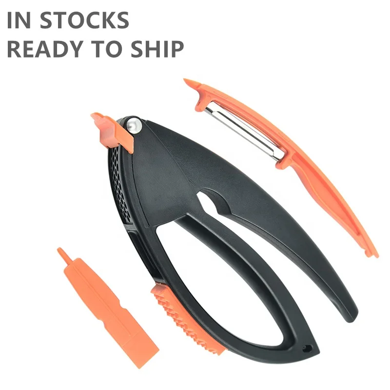 DG-1839 2022 New Products 3 IN 1 Peeler Meat Tenderizer Hammer Multi Function Manual Garlic Press