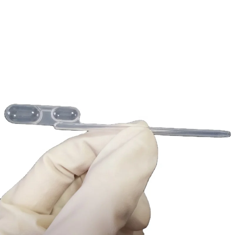 Exact Volume Plastic Transfer Pipettes Double Bulb Pipette 200 u l for Laboratory