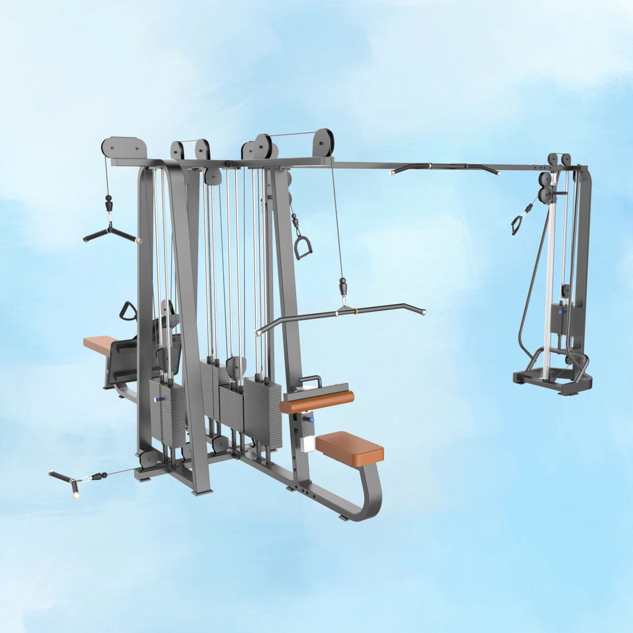 China Sport Show Multi Function Station Commercial Exercise Gym Equipment Machine for 5 Multi Station(Half F64 & half F16)