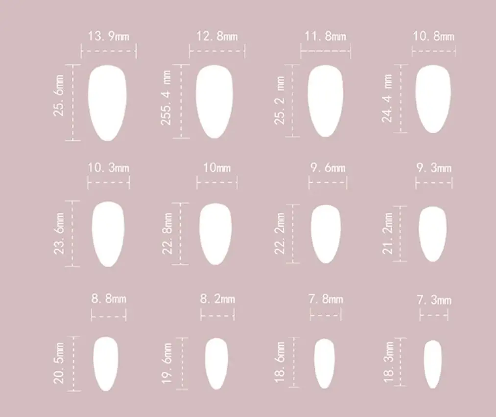 black star 24pcs french full cover press on nails