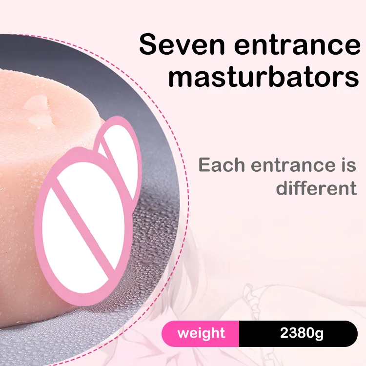 New Cake Men Silicone Masturbation Doll Sex Toys 7 Vagina Clitoris Pussy Real Experience Masturbation Cup