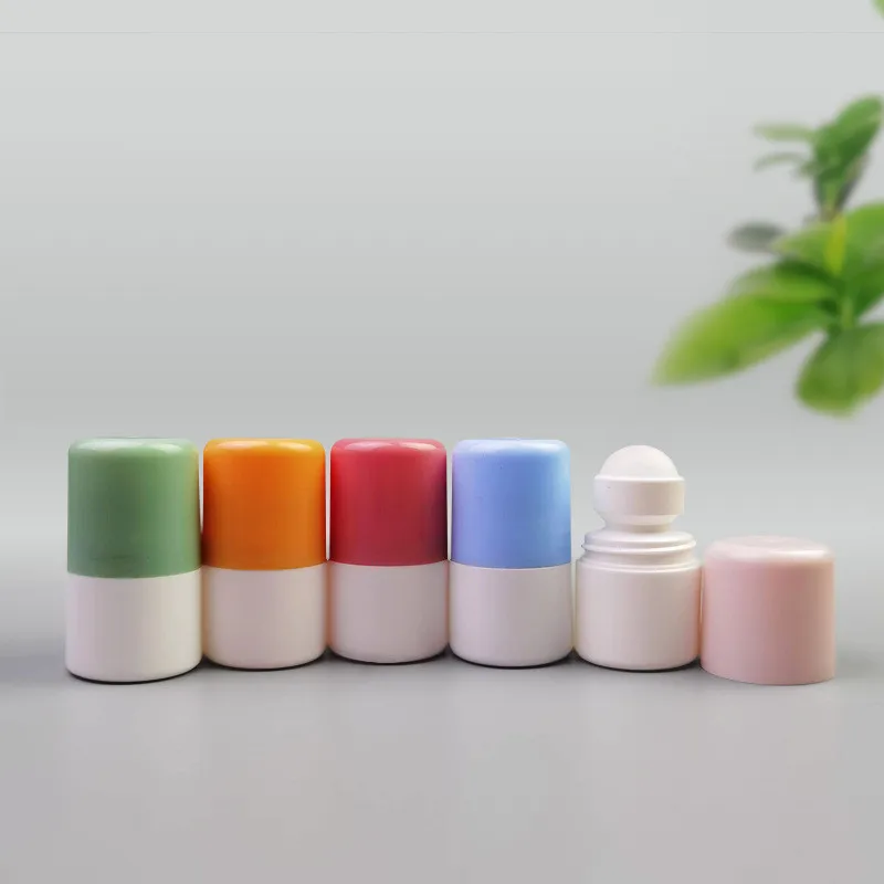 Deodorant Bottle With Roller 50ml-PE Plastic Bottle For Essential Oil With Colorful Custom Cover