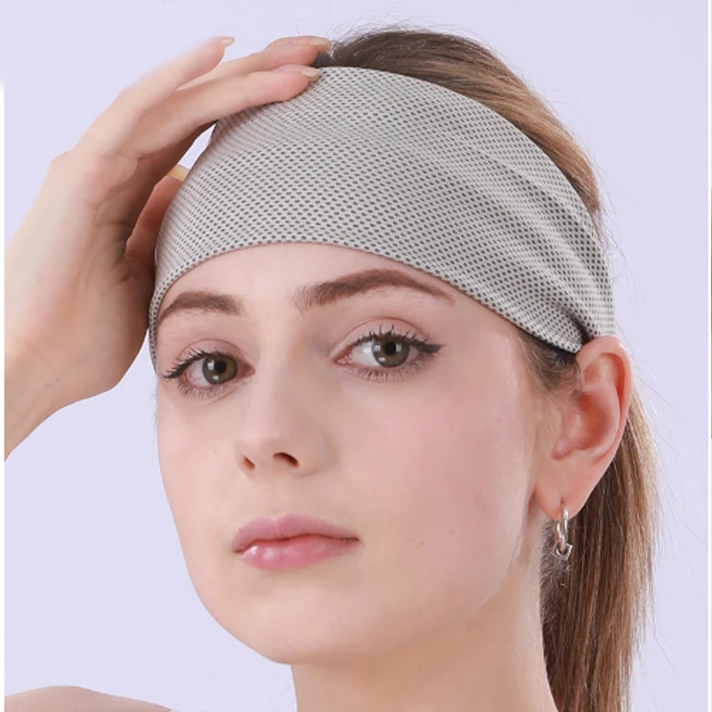 New arrival fashion Mesh customizable spa headband  Seamless Knitting head wrap Ice Silk Sports Sweatbands Headbands for women