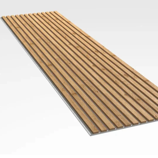 custom OAK Teak  wood veneer laminated akupanel acoustic panel wooden slat wall  Wood fiber acoustic panel