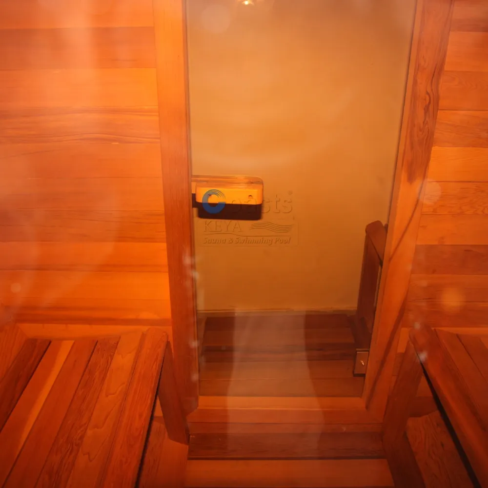 Factory Customizable Canadian Red Cedar Or Hemlock Outdoor 2 Person Room Outdoor Sauna Cedar Barrel Sauna