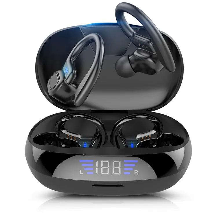 BT compatible 5.1 Earphones Wireless Blue tooth Headphones Noise Cancelling Sports Waterproof Headsets Handsfree With Mic