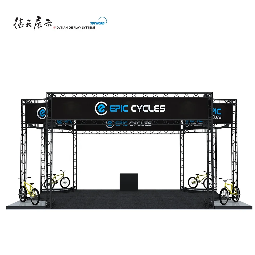Open 3x3 expo stands, aluminum trade show booth portable exhibition stands design