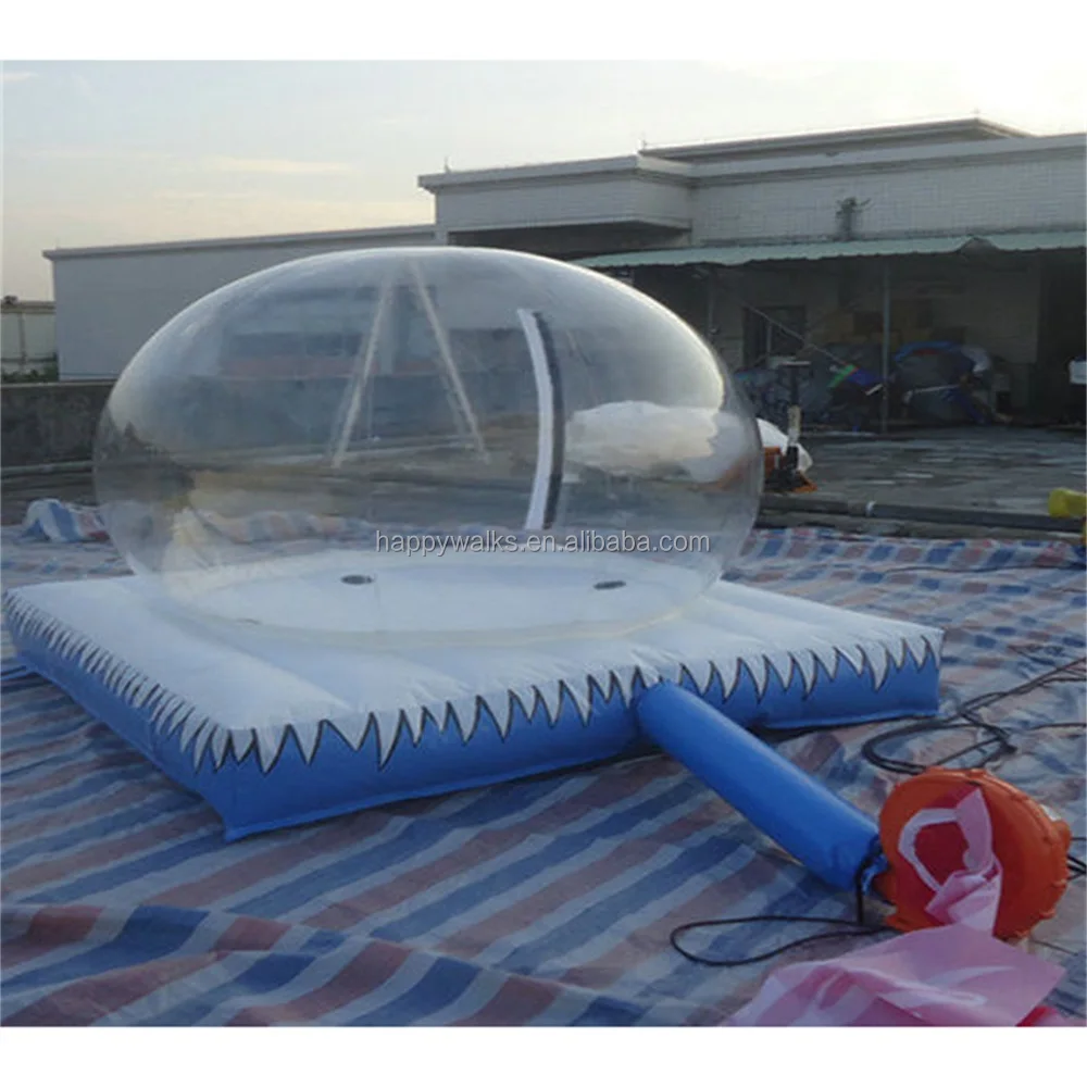 Hot sale inflatable ball snow Christmas transparent bubble tent snowflake outdoor base inflatable bubble tent