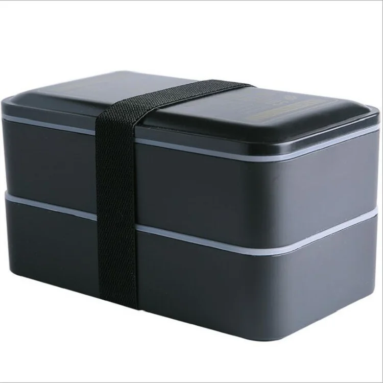 
Bpa free 2 layers large Container Food microwave safe Leakproof portable bento box with cutlery set 