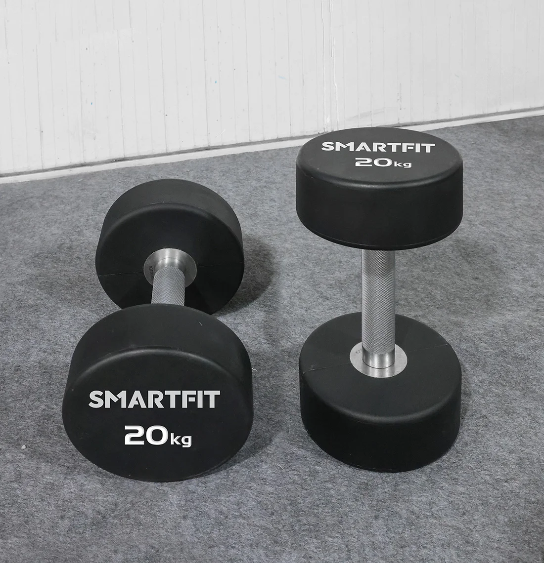 Smartfit Commercial PU Dumbbell Set Gym Fitness Equipment Urethane Round Dumbbells