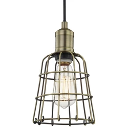 Retro industrial birdcage simple brass color wrought iron creative unique chandelier lampshade