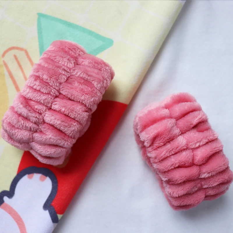 1 Pairs Soft High Elastic Absorbent Wrist Spa Washband For Washing Face