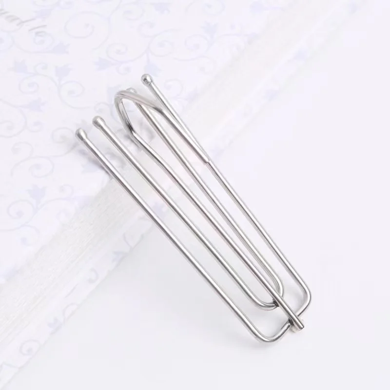 Stainless Steel Curtain Pleater Tape Hook and Pin for Pleated Drapes and 4 Prongs Pinch Pleat Hook Clips for Window Curtain Hook