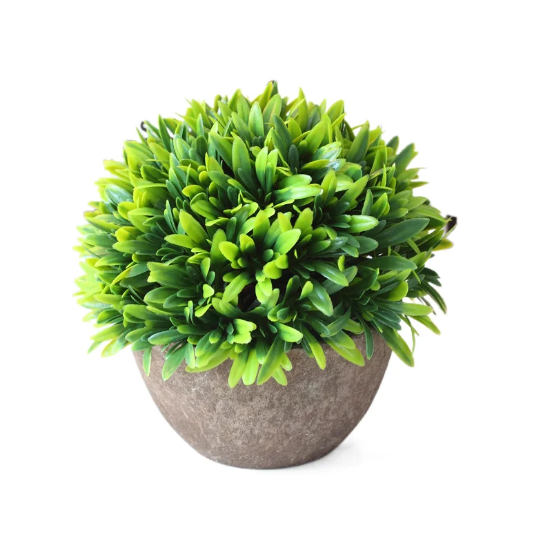 
Good selling retro spherical plants plastic bonsai artificial plants with pots living room 