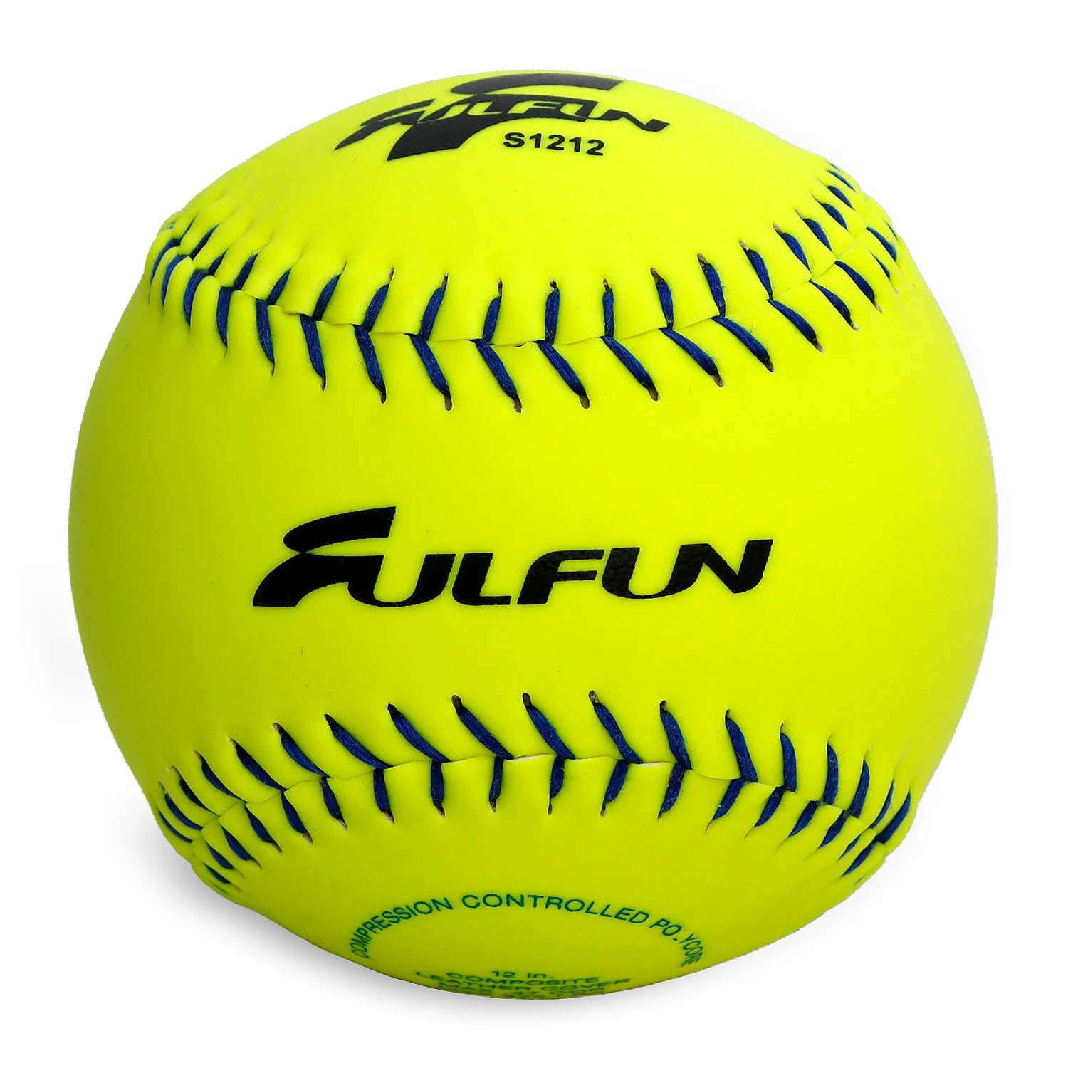 High quality optic Yellow synthetic Leather Softball Sports Practice balls slowpitch softball