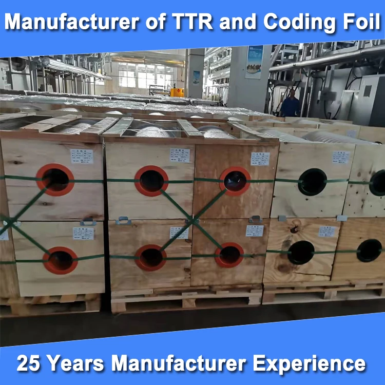 Factory Price High Quality Black Wax/Wax/resin/Resin Thermal Ribbon TTR Jumbo Roll Printing Labels