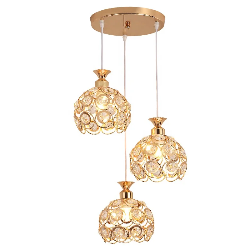 Contemporary Luxury Home Bedroom Led Round Ceiling Crystal Modern Chandeliers & Pendant Lights