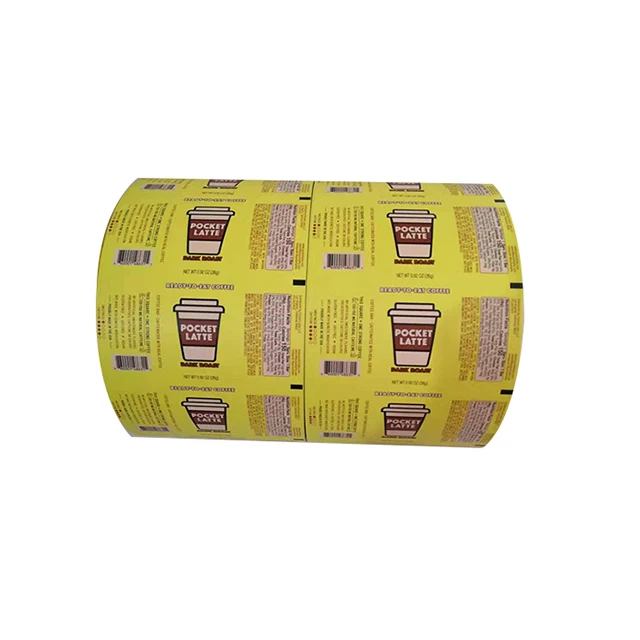 custom printed BOPP/VMPET/PE Cereal Bars wrapper film Granola Bar Roll VFFS machine plastic snack chocolate wrapper